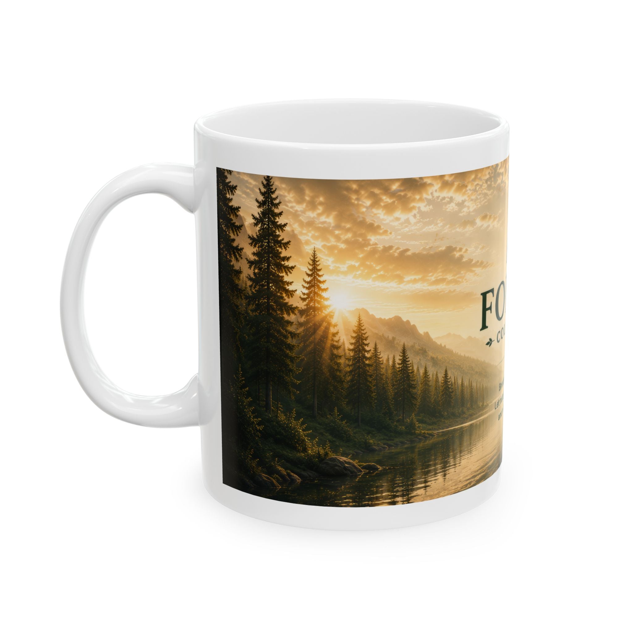 Forest Ceramic Mug (11oz, 15oz) | Nature Coffee Mug | Planet of Thoughts