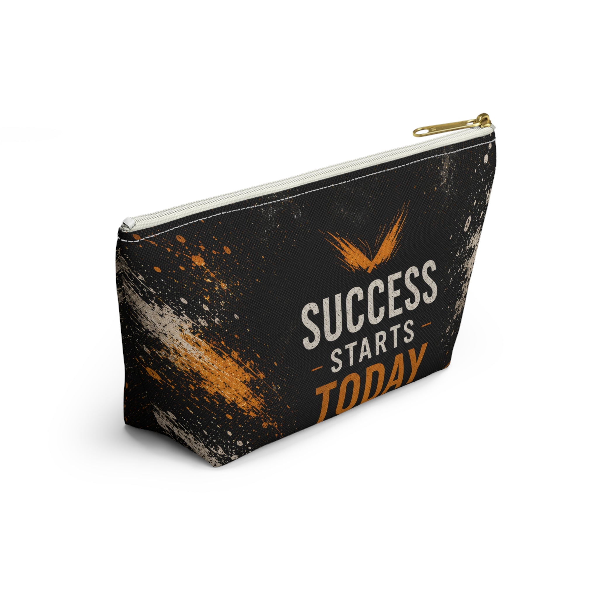 Success Starts Today Accessory Pouch — Motivational T-Bottom Pouch