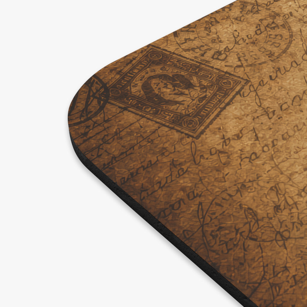 Vintage Collection Rectangle Mouse Pad — Retro Compass Desktop Mat