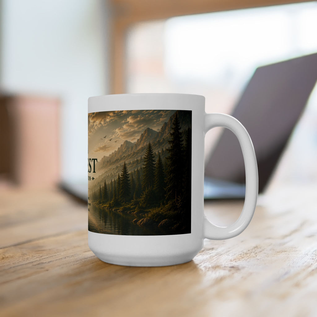 Forest Ceramic Mug (11oz, 15oz) | Nature Coffee Mug | Planet of Thoughts