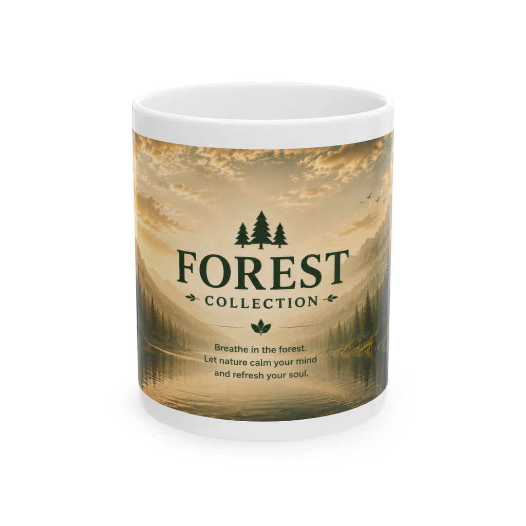 Forest Ceramic Mug (11oz, 15oz) | Nature Coffee Mug | Planet of Thoughts