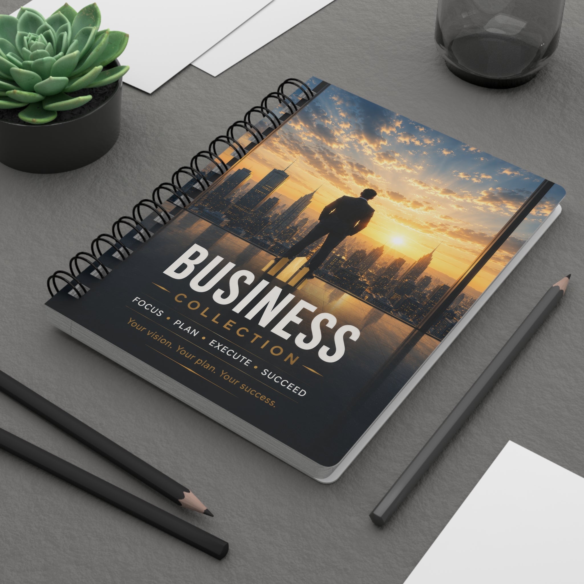Business Journal — Spiral-Bound Success Planner (Focus • Plan • Execute • Succeed)