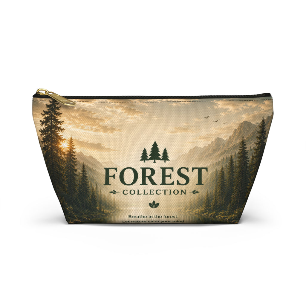 Forest Collection Accessory Pouch — Scenic Mountain & Pine Makeup Bag