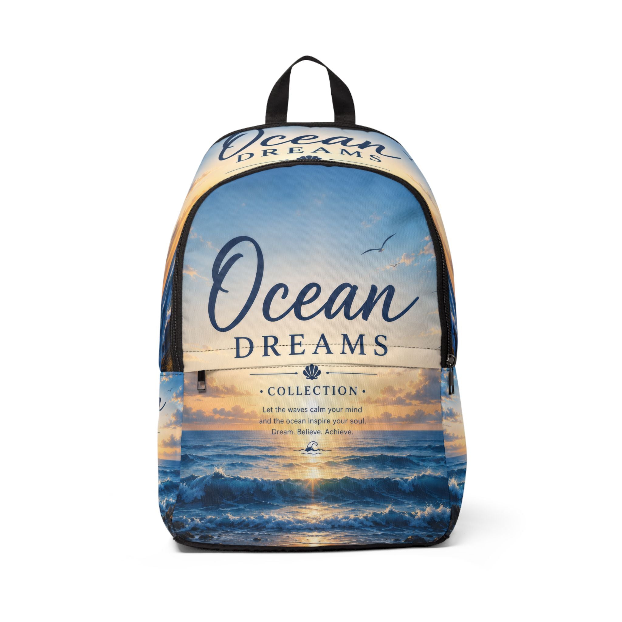 Ocean Dreams Backpack — Scenic Sunset Beach Print Travel Backpack