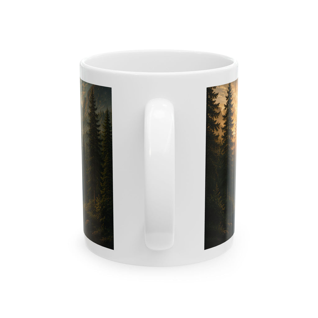 Forest Ceramic Mug (11oz, 15oz) | Nature Coffee Mug | Planet of Thoughts