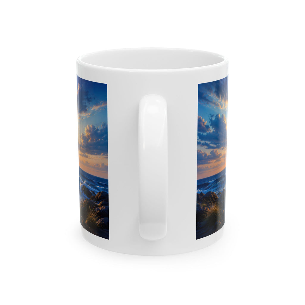 Ocean Ceramic Mug (11oz, 15oz) | Coastal Coffee Mug | Planet of Thoughts