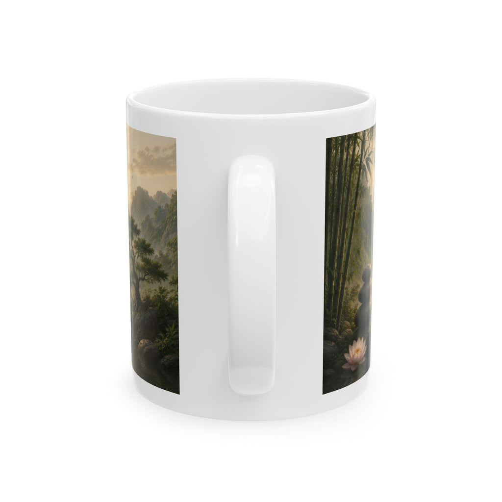 Zen Collection Ceramic Mug (11oz, 15oz) – Tranquil Landscape Meditation Coffee Cup | Planet of Thoughts