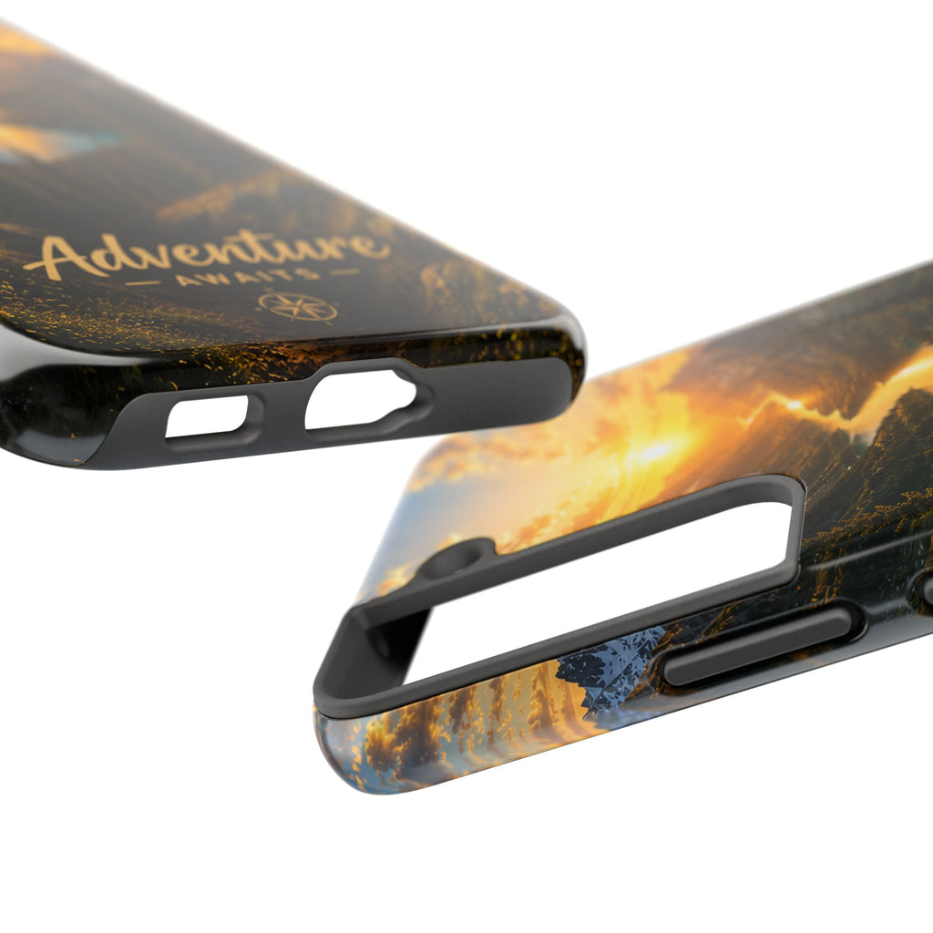 Adventure Awaits Phone Case — Scenic Mountain Landscape Protective Case