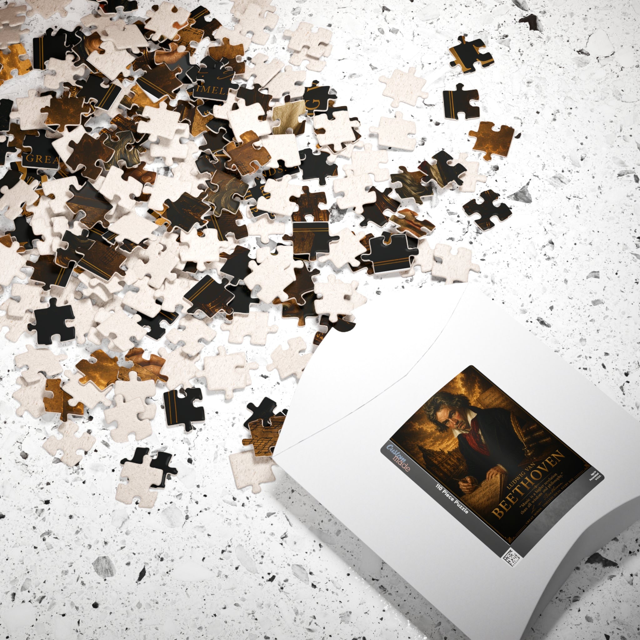 Beethoven Portrait Puzzle - 110 Pcs - Vert. — Classical Composer Jigsaw (110/252/520/1014 pcs)
