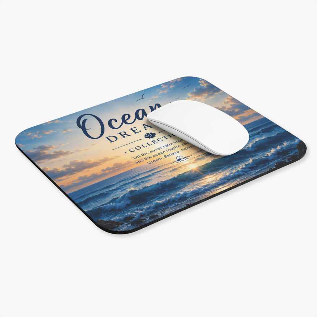 Ocean Dreams Mouse Pad – Calming Seascape with Inspirational Quote | Planet of Thoughts