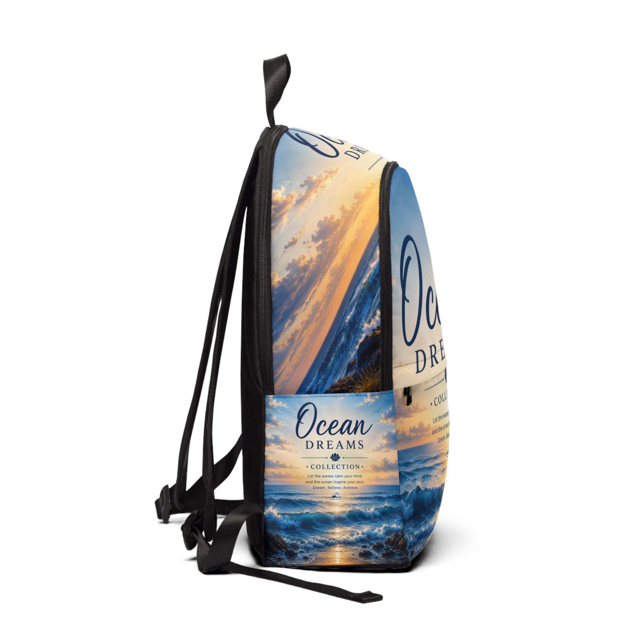 Ocean Dreams Backpack — Scenic Sunset Beach Print Travel Backpack