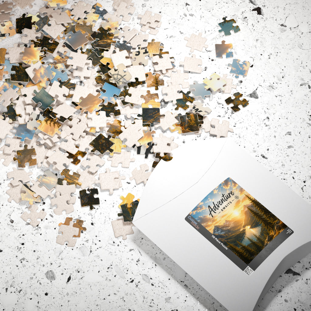 Adventure Awaits Landscape Puzzle — Scenic Mountain Lake Jigsaw (110–1014 pcs)