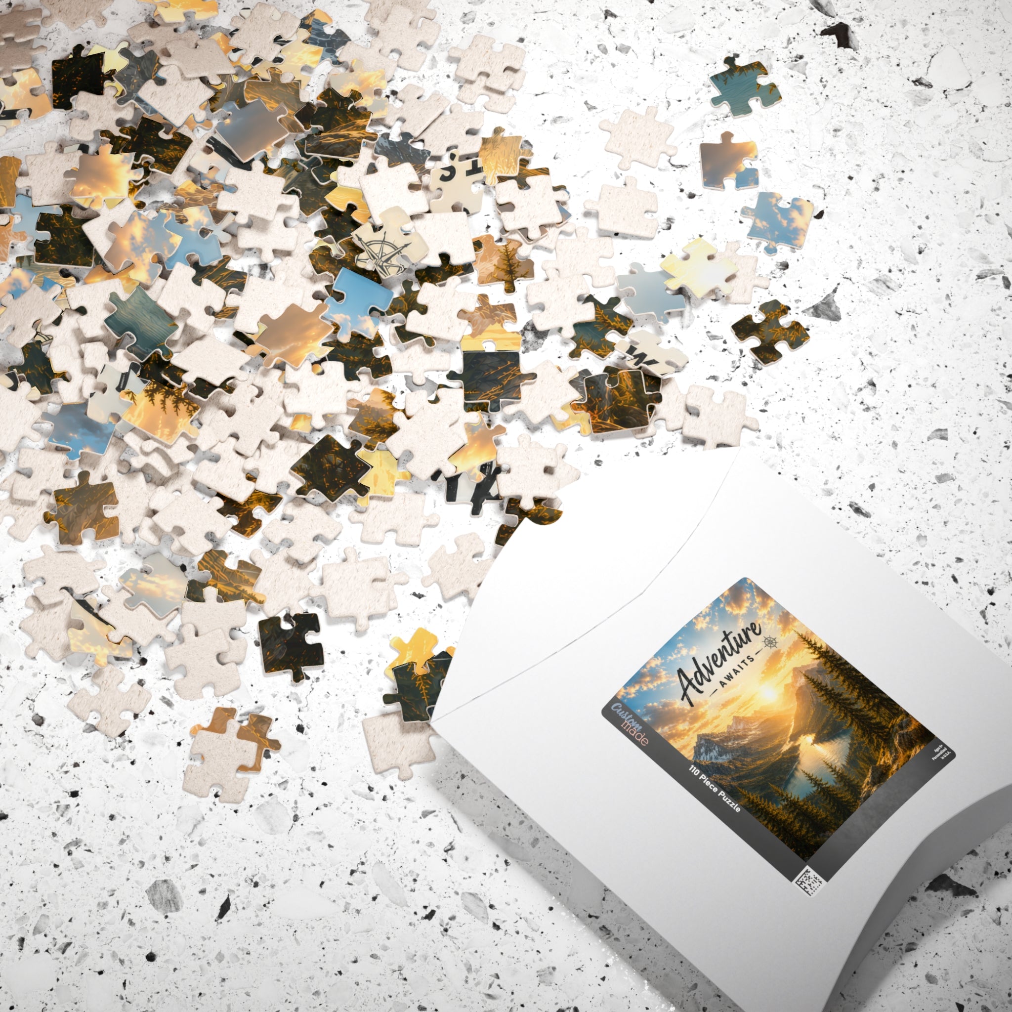 Adventure Awaits Landscape Puzzle — Scenic Mountain Lake Jigsaw (110–1014 pcs)