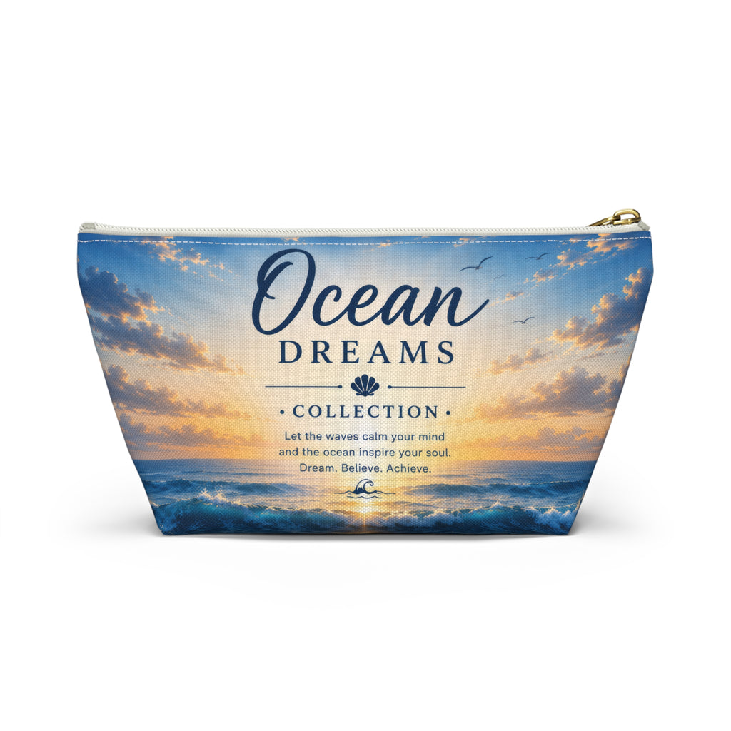 Ocean Dreams Accessory Pouch — Sea Sunset Cosmetic Bag