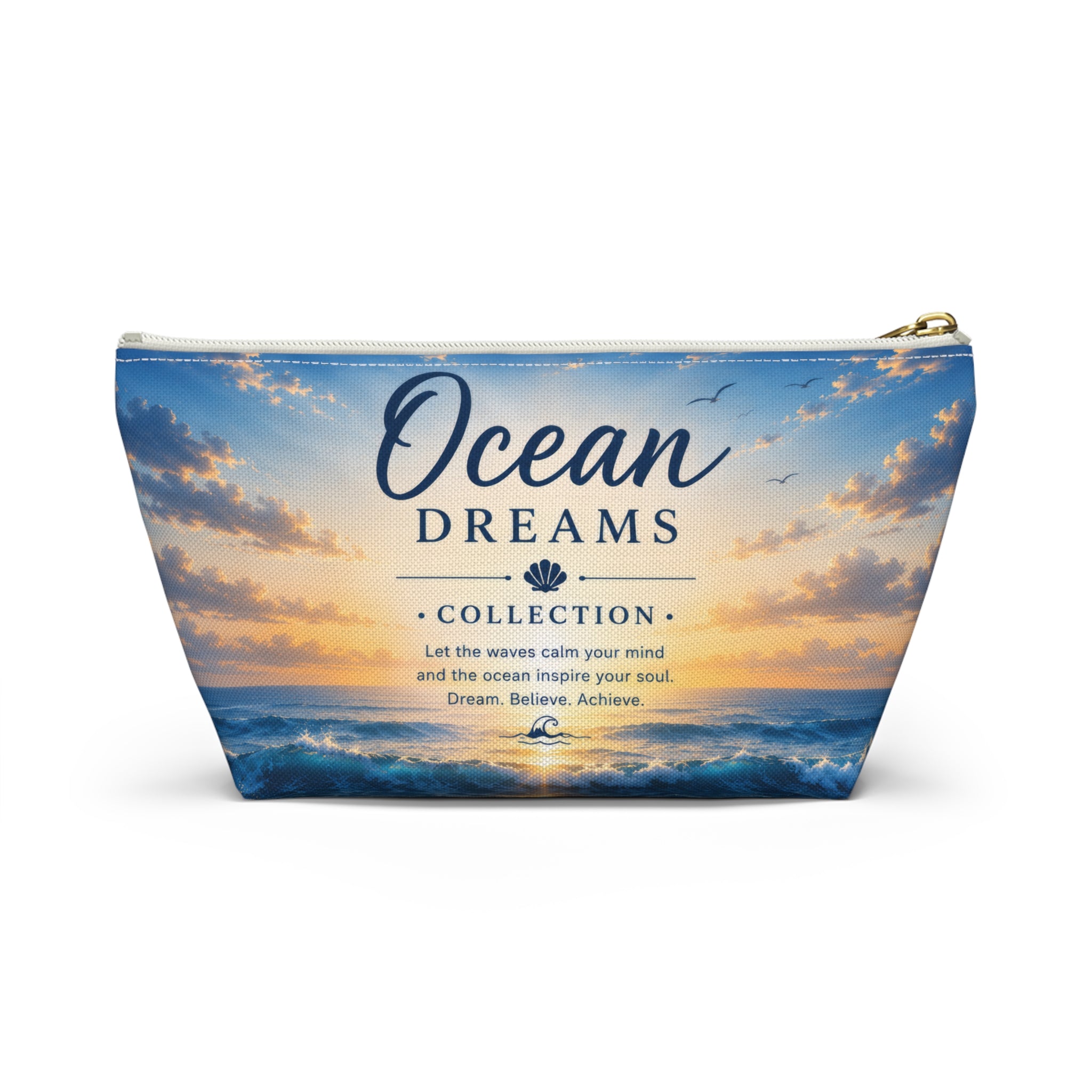 Ocean Dreams Accessory Pouch — Sea Sunset Cosmetic Bag