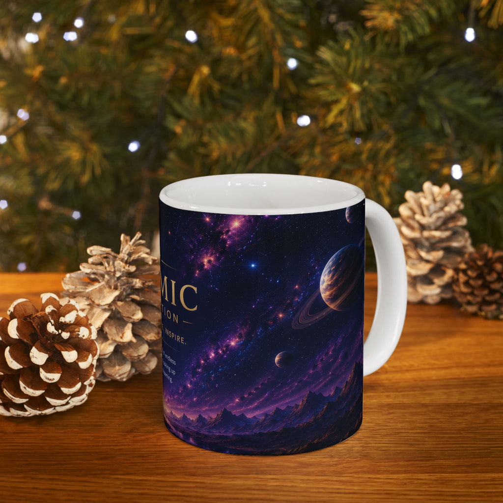 Cosmic Collection Ceramic Mug – Inspirational Space Art Coffee Mug, Galaxy Design, 11oz & 15oz