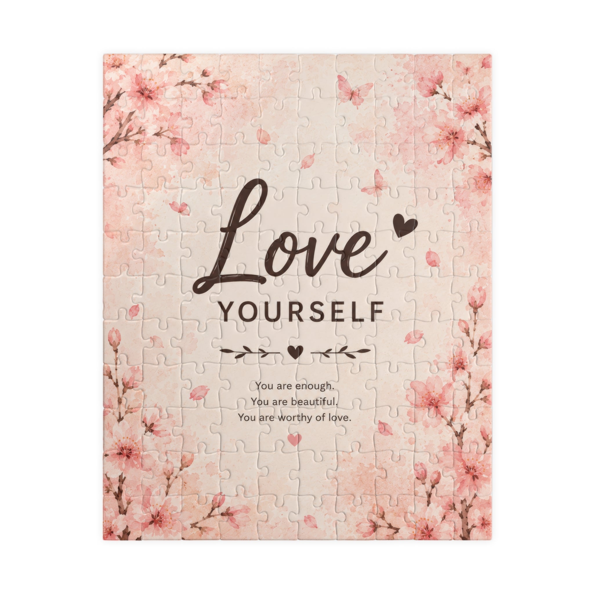 Love Yourself Floral Puzzle – Inspirational Motivational Jigsaw