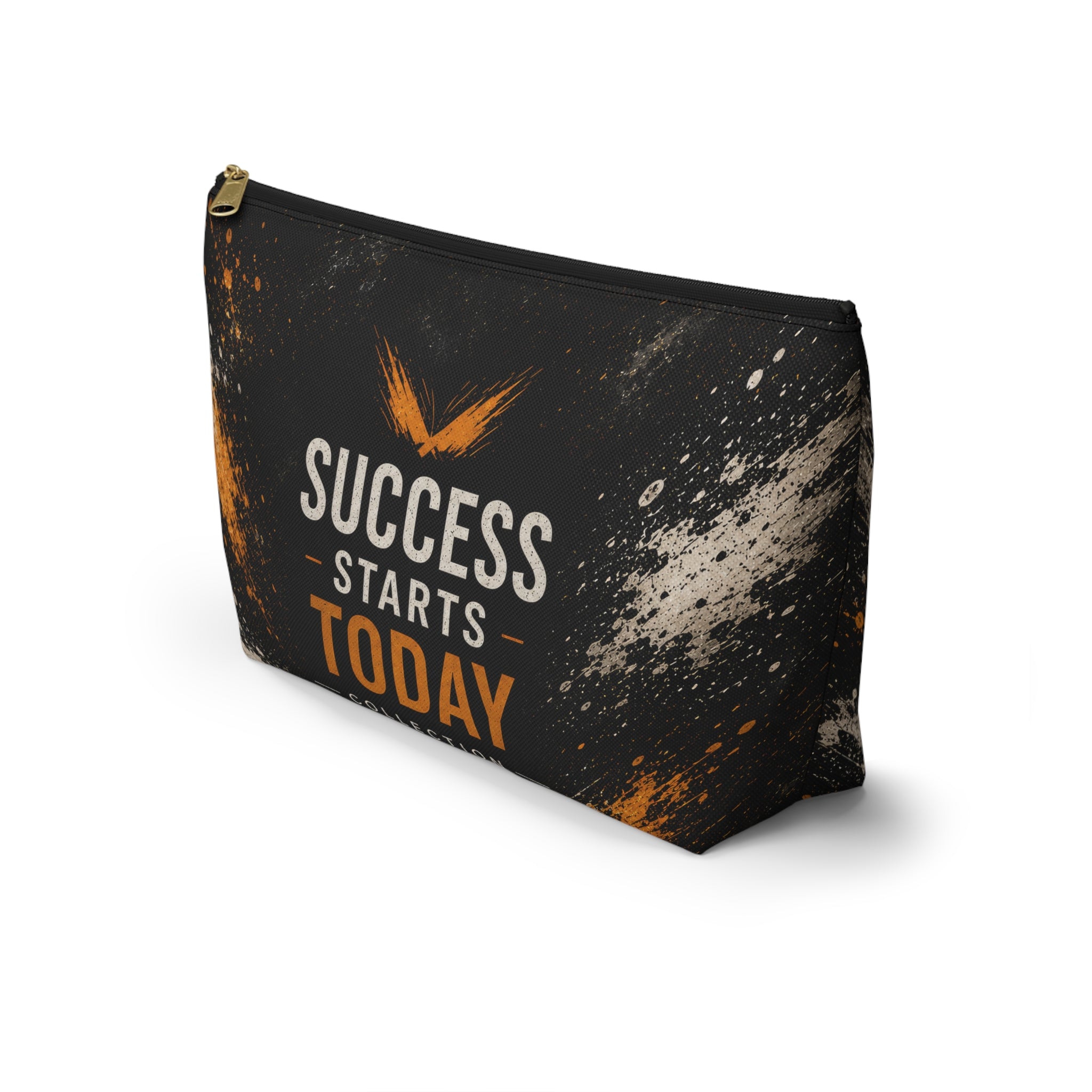 Success Starts Today Accessory Pouch — Motivational T-Bottom Pouch