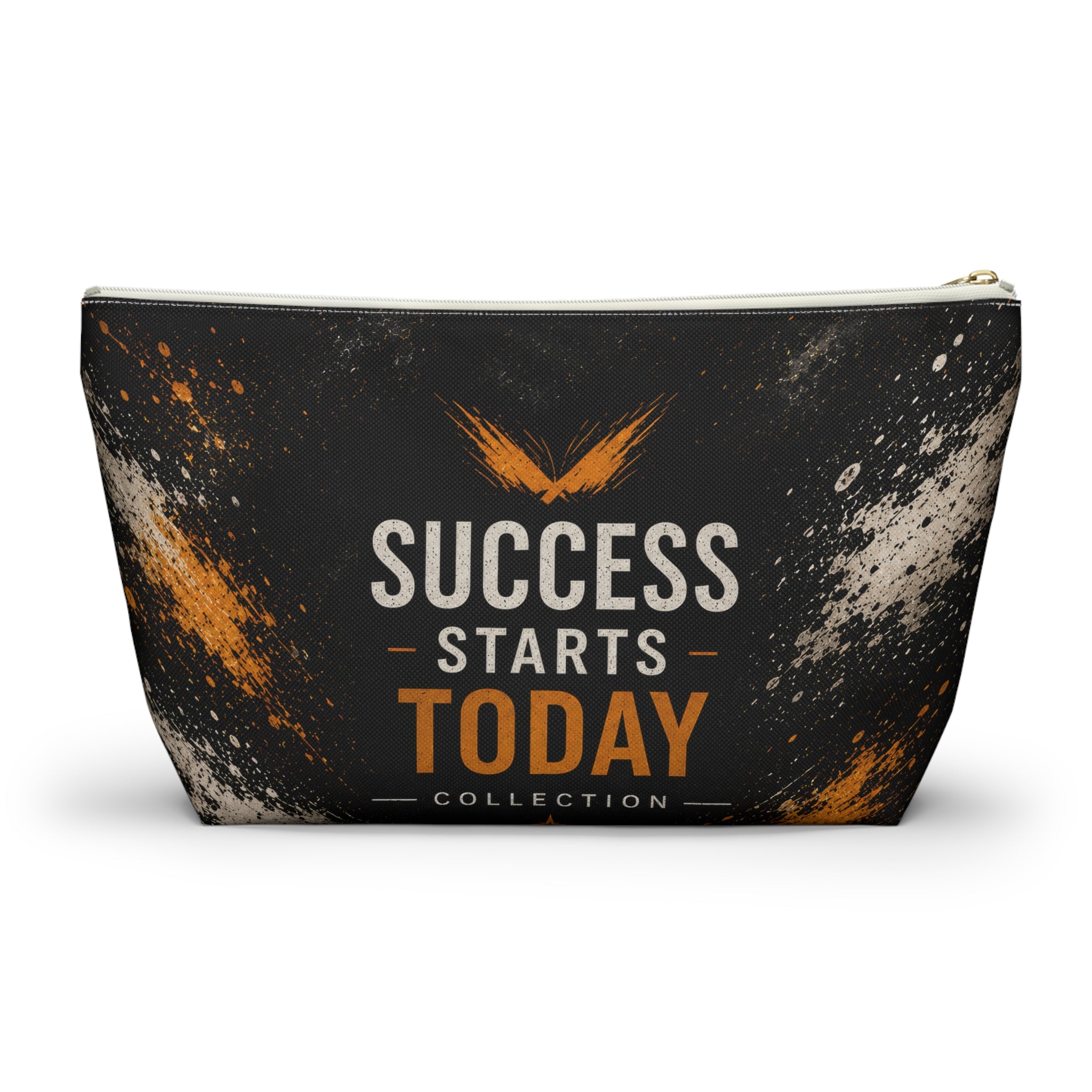 Success Starts Today Accessory Pouch — Motivational T-Bottom Pouch