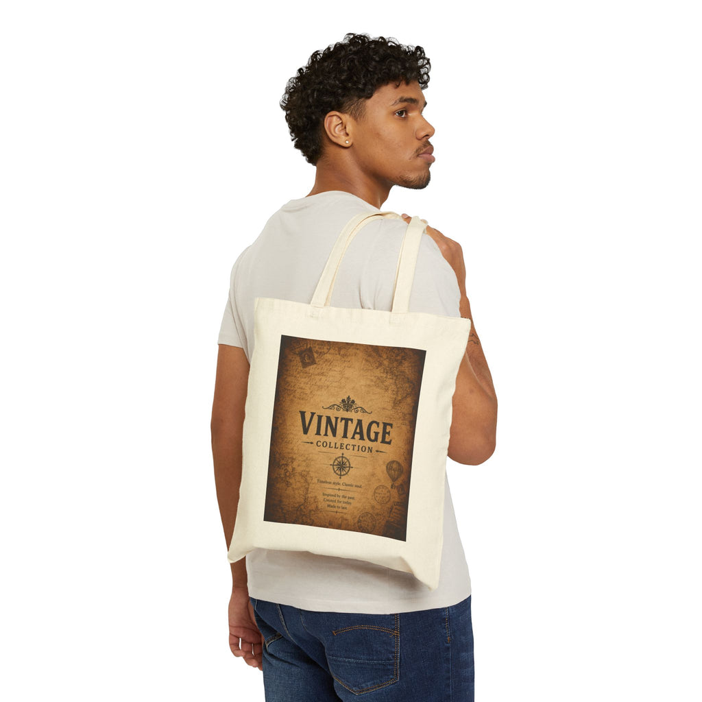 Vintage Map Tote Bag – 'Vintage Collection' Canvas Shopper