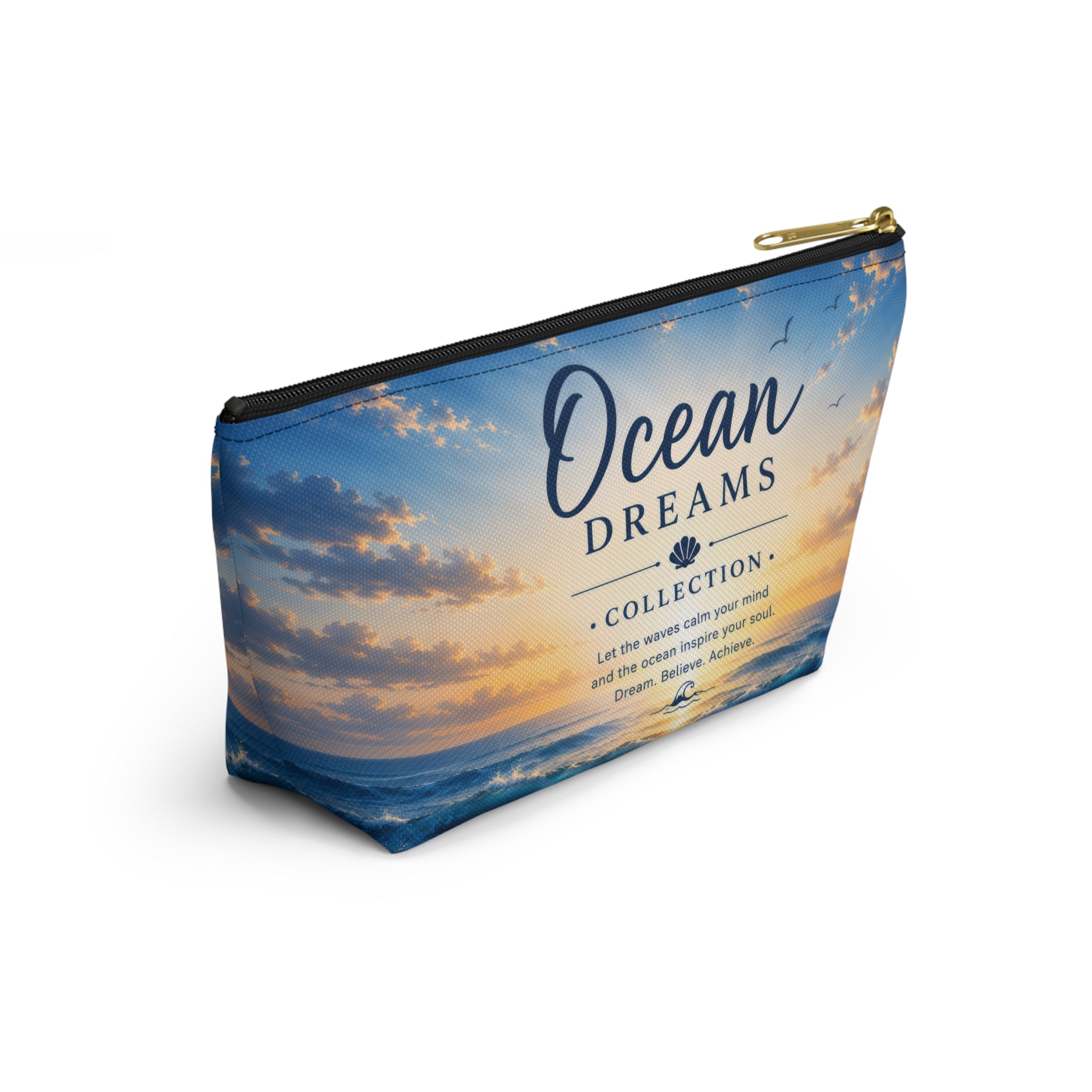 Ocean Dreams Accessory Pouch — Sea Sunset Cosmetic Bag