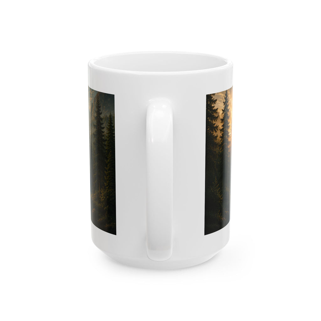 Forest Ceramic Mug (11oz, 15oz) | Nature Coffee Mug | Planet of Thoughts