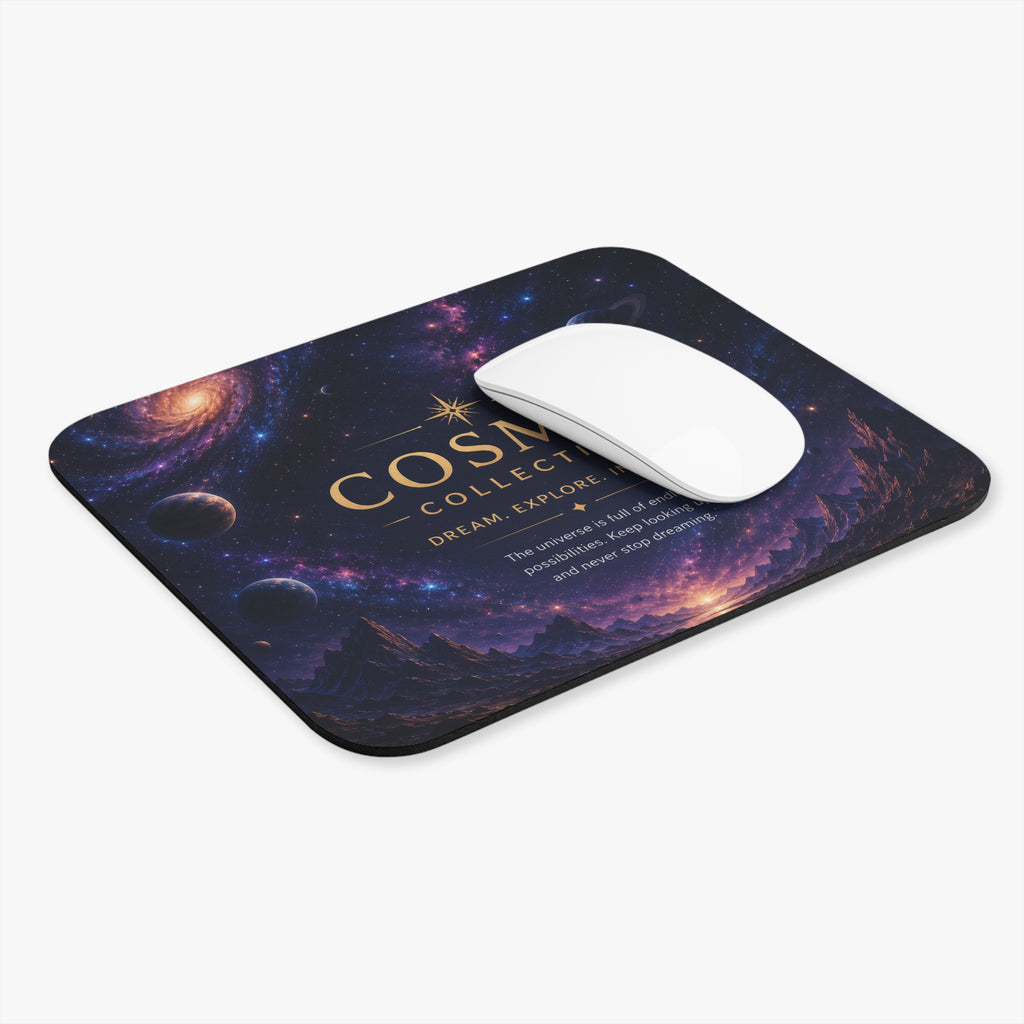Cosmic Collection Mouse Pad – Dream • Explore • Inspire | Planet of Thoughts