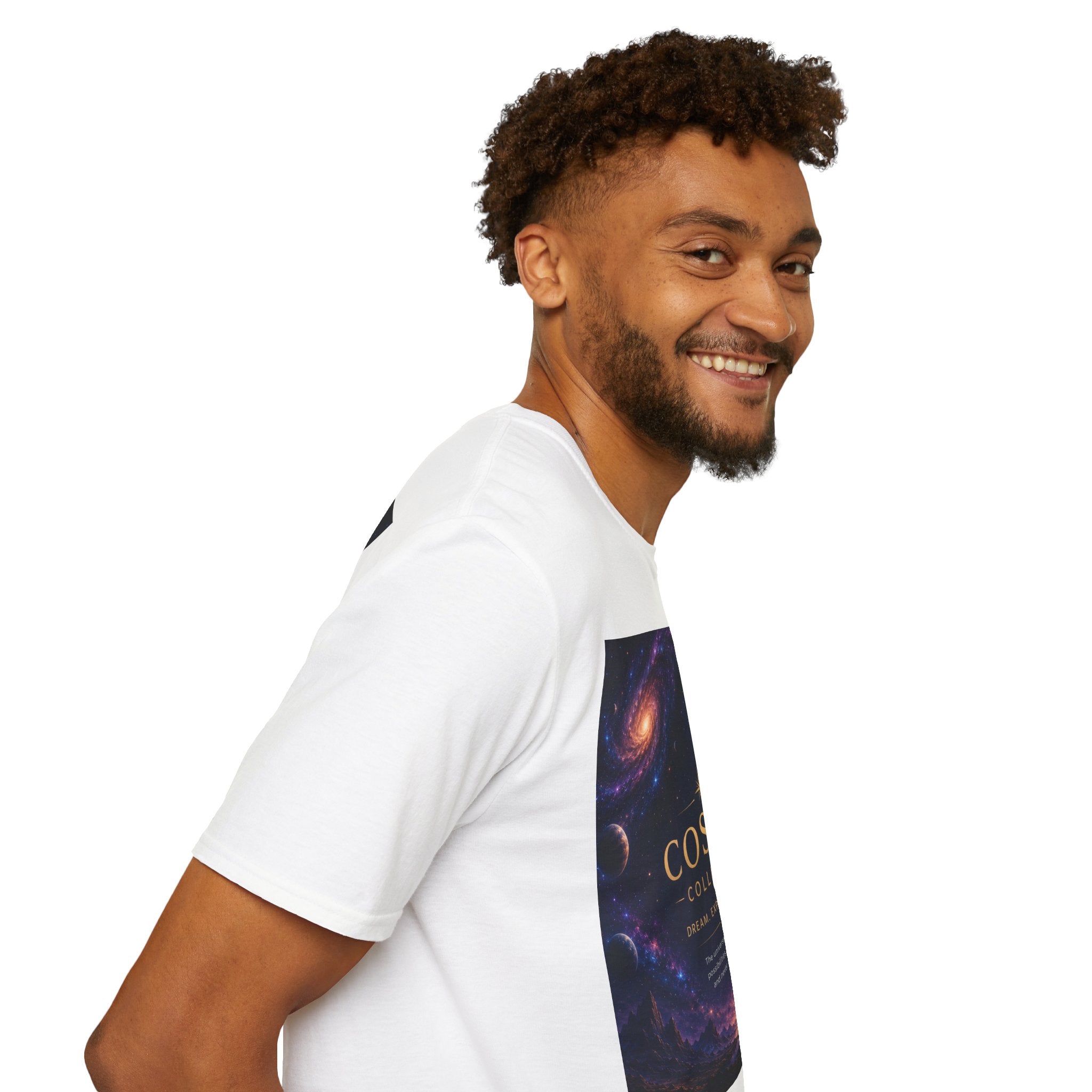 Cosmic Collection Galaxy Tee — 'COSMIC' Space Nebula Graphic T-Shirt