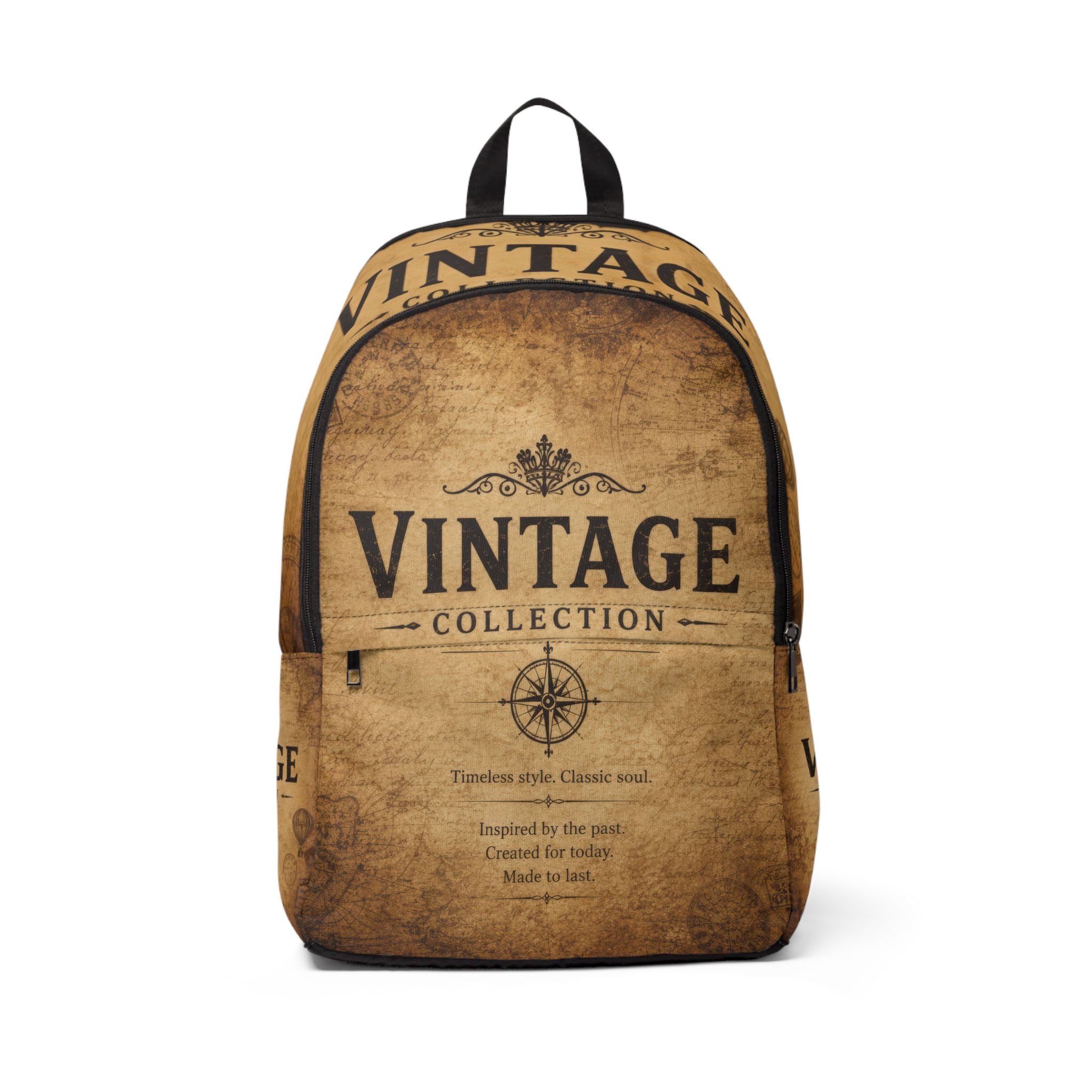 Vintage Collection Backpack — Retro Brown Travel & School Bag