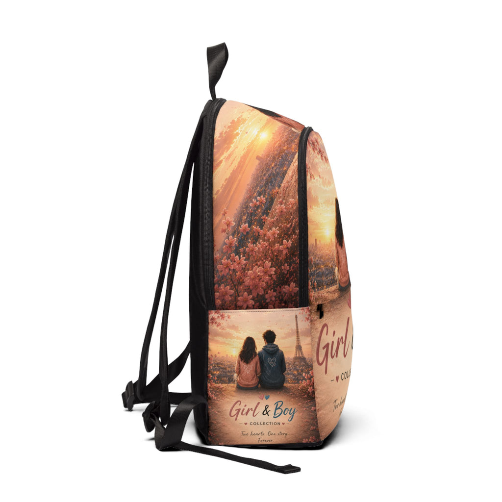 Girl & Boy Romantic Printed Backpack — Couples Love Travel School Bag