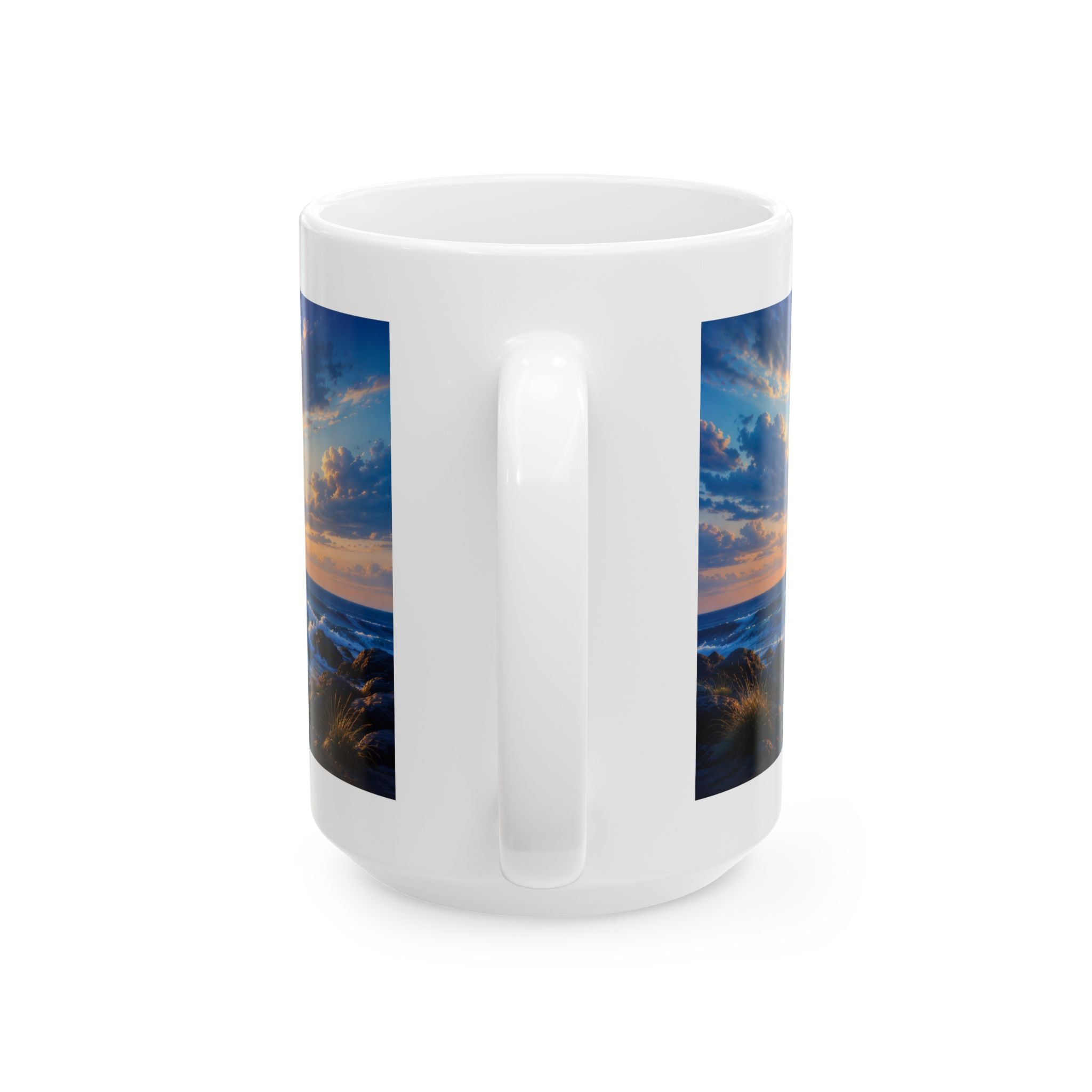 Ocean Ceramic Mug (11oz, 15oz) | Coastal Coffee Mug | Planet of Thoughts