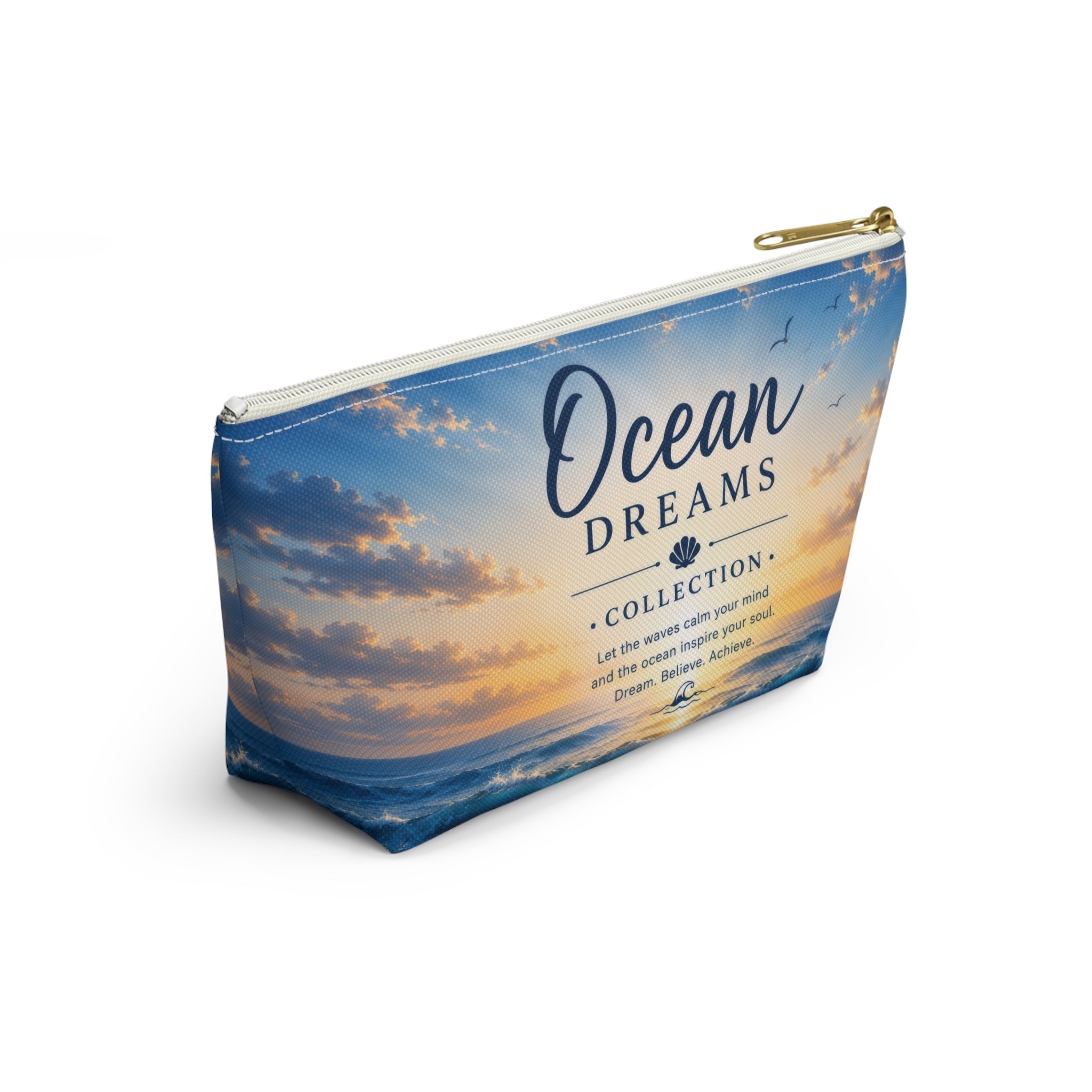 Ocean Dreams Accessory Pouch — Sea Sunset Cosmetic Bag