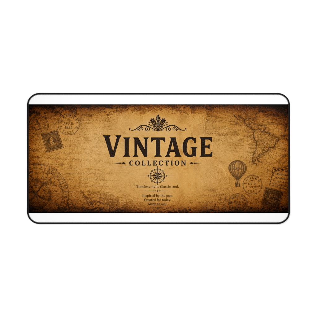 Vintage Collection Desk Mat — Antique Map Office & Gaming Mouse Pad