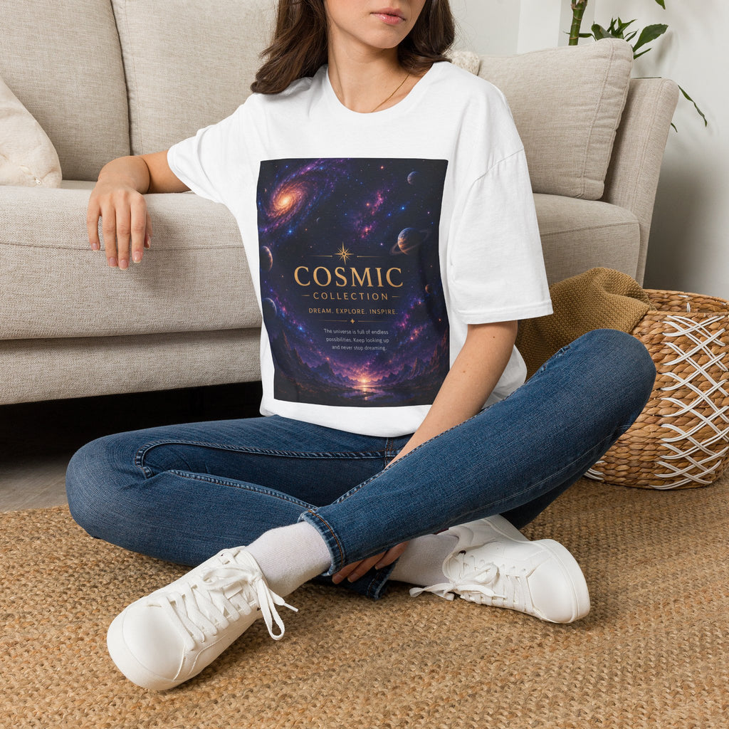 Cosmic Collection Galaxy Tee — 'COSMIC' Space Nebula Graphic T-Shirt