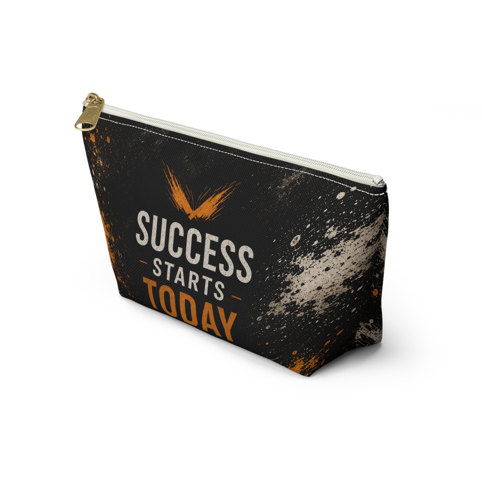 Success Starts Today Accessory Pouch — Motivational T-Bottom Pouch