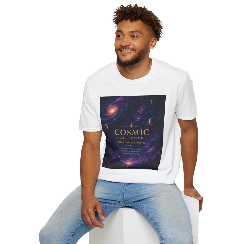 Cosmic Collection Galaxy Tee — 'COSMIC' Space Nebula Graphic T-Shirt