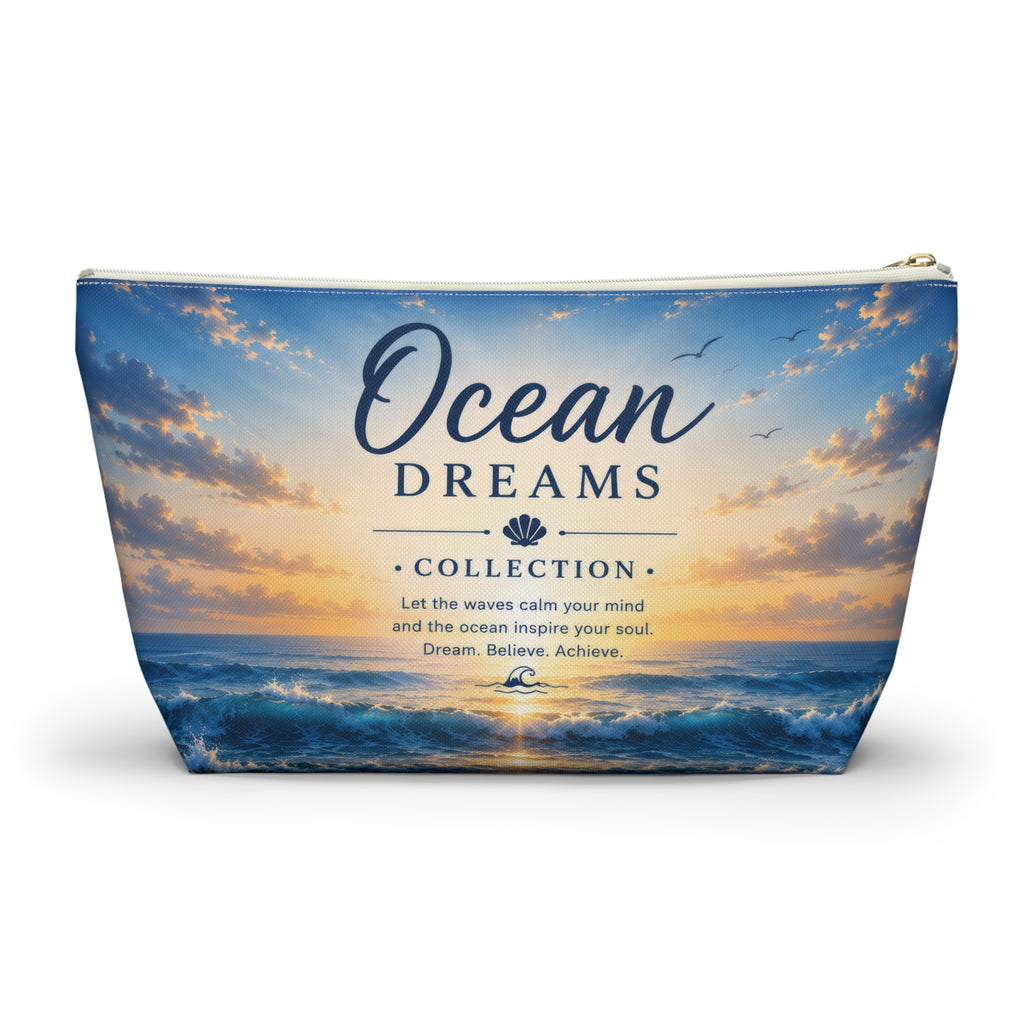 Ocean Dreams Accessory Pouch — Sea Sunset Cosmetic Bag