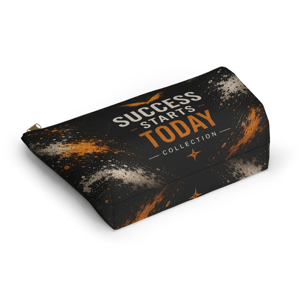 Success Starts Today Accessory Pouch — Motivational T-Bottom Pouch