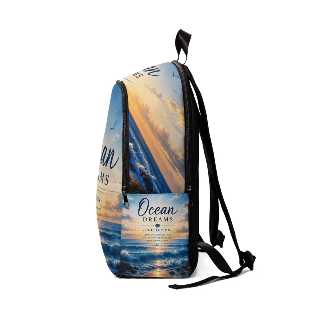 Ocean Dreams Backpack — Scenic Sunset Beach Print Travel Backpack