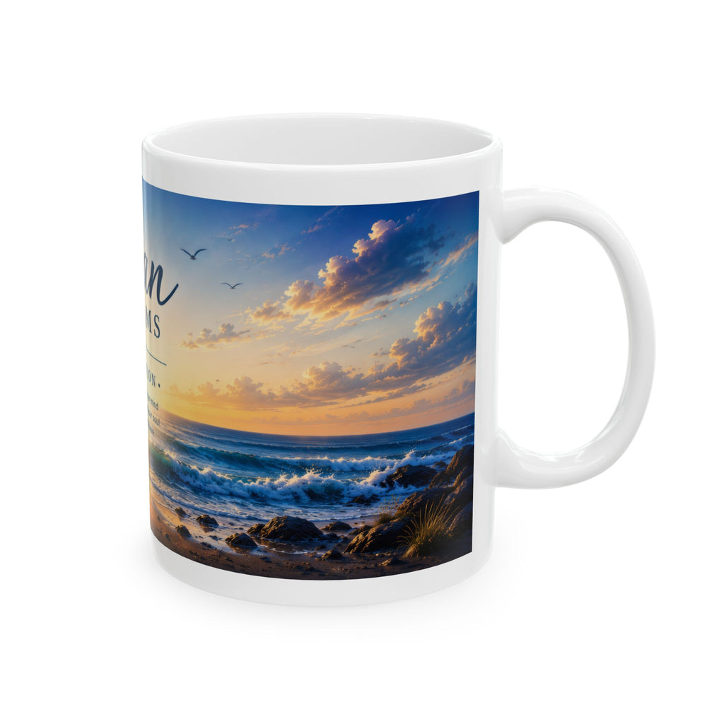 Ocean Ceramic Mug (11oz, 15oz) | Coastal Coffee Mug | Planet of Thoughts