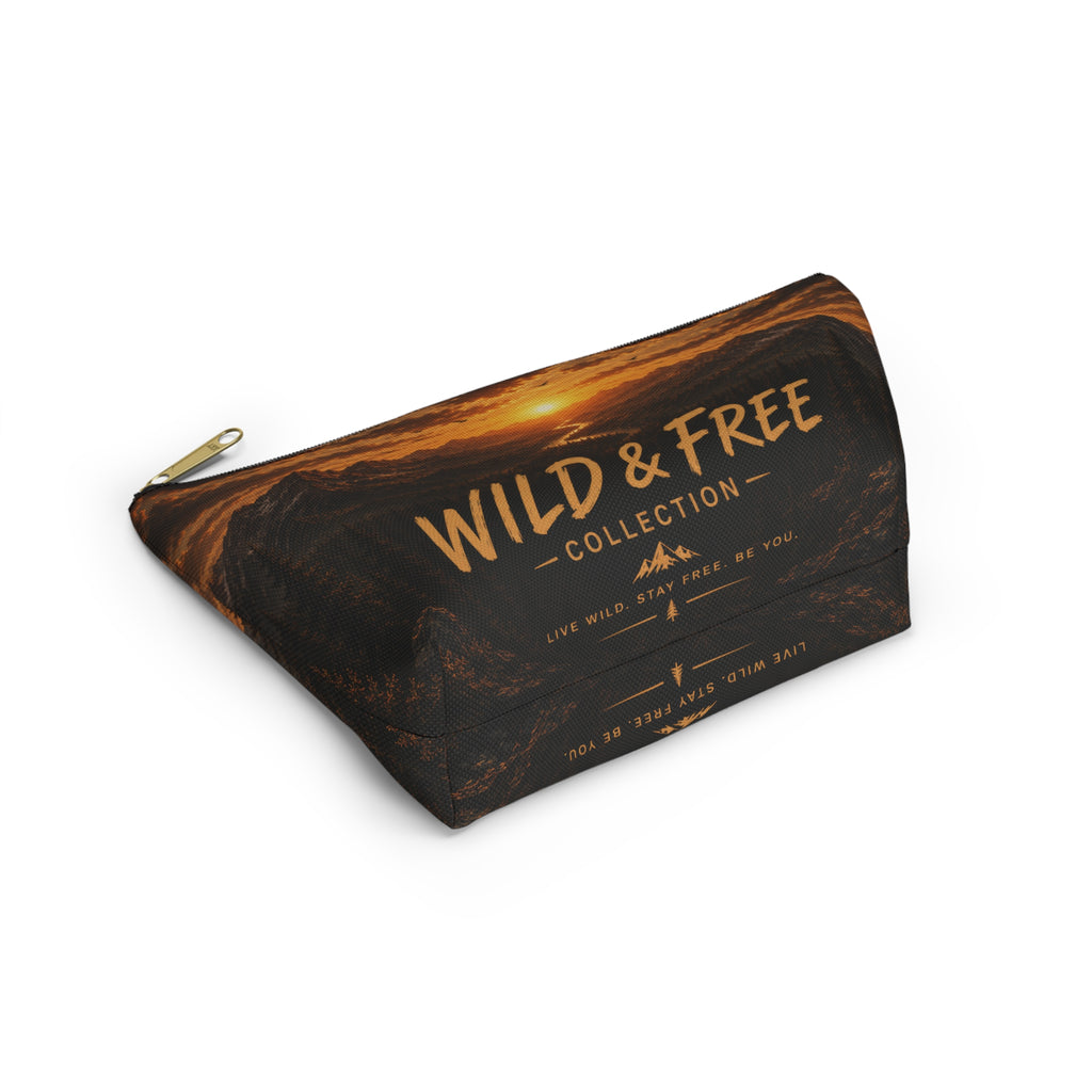Wild & Free Accessory Pouch — Sunset Mountain Cosmetic Bag