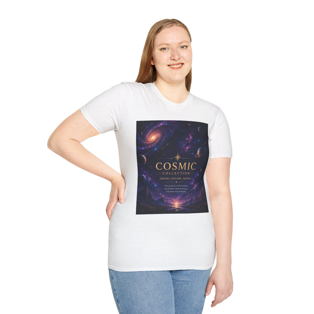 Cosmic Collection Galaxy Tee — 'COSMIC' Space Nebula Graphic T-Shirt
