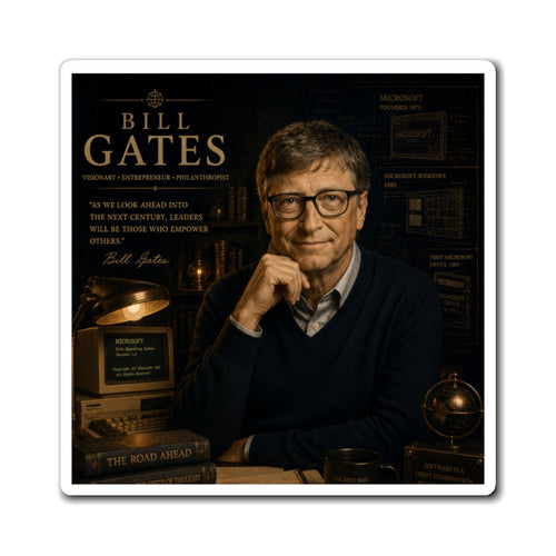 Bill Gates - Tech Leader Portrait Magnet