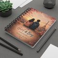 Girl & Boy Journal Romantic Paris Couple Spiral Notebook