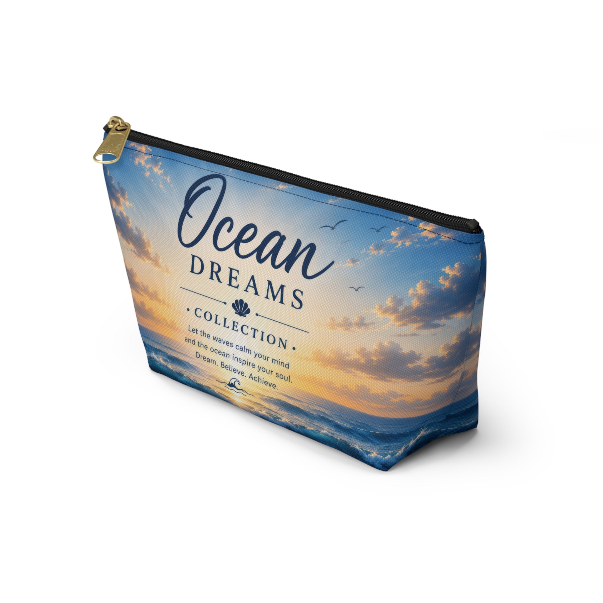 Ocean Dreams Accessory Pouch — Sea Sunset Cosmetic Bag