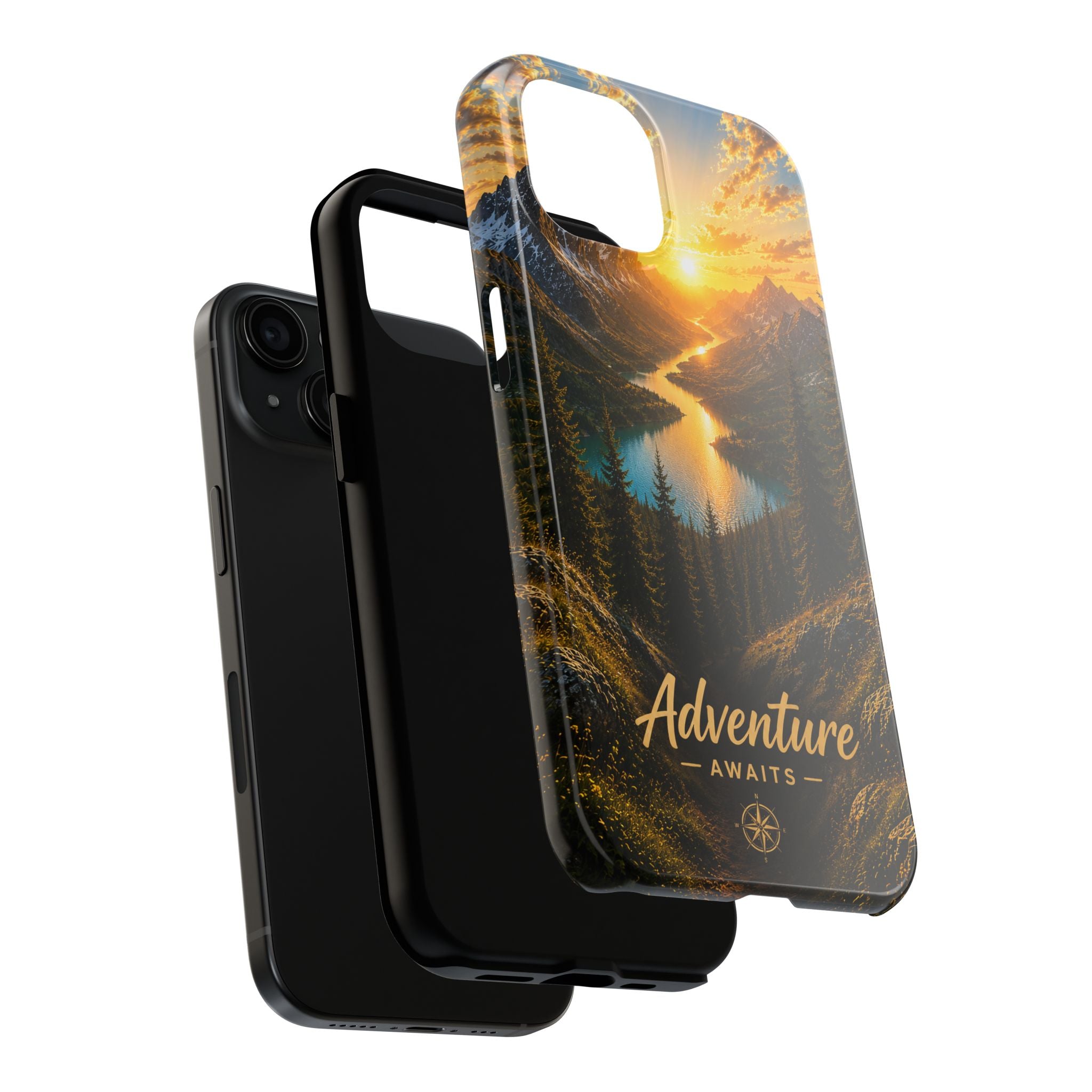 Adventure Awaits Phone Case — Scenic Mountain Landscape Protective Case