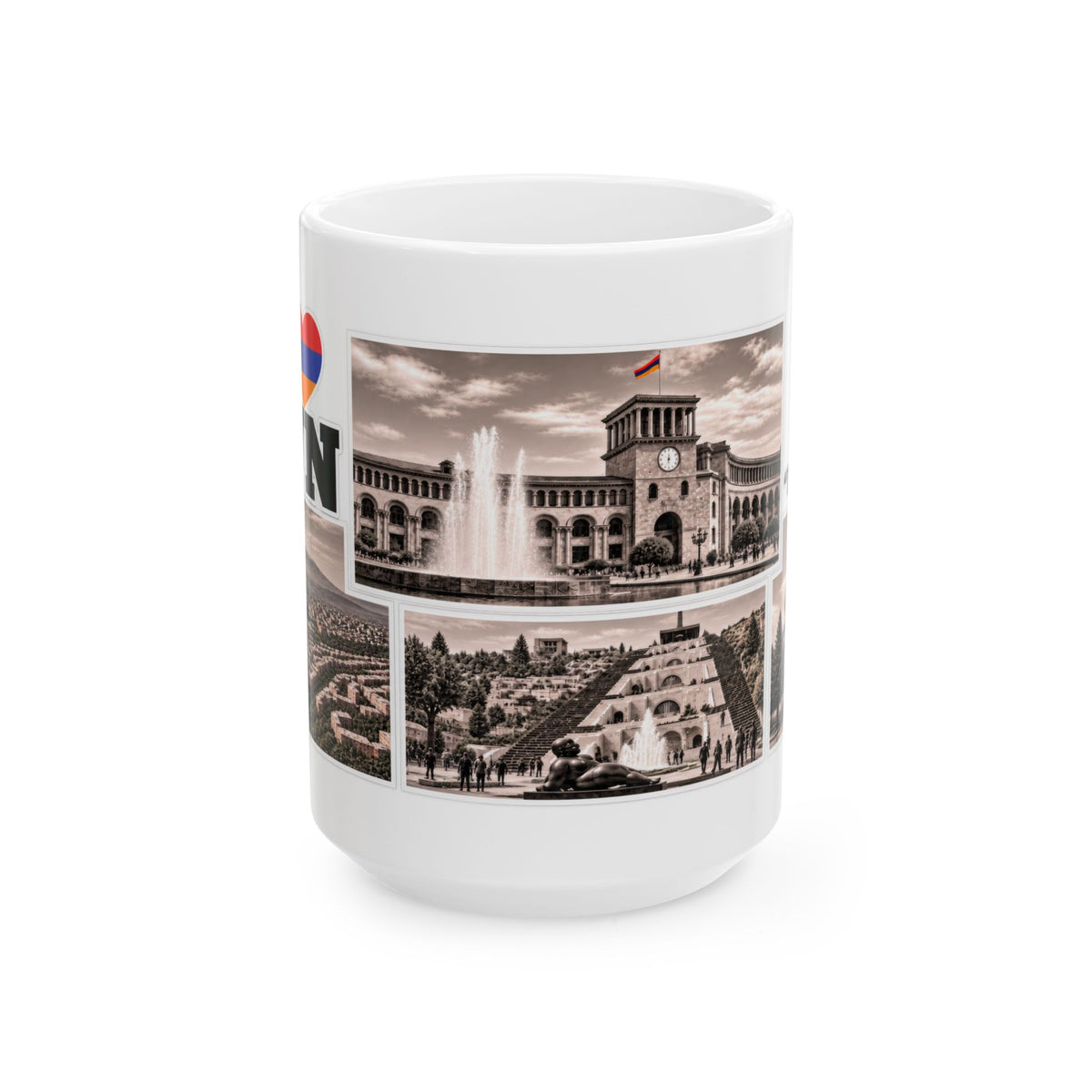 Yerevan Photo Collage Ceramic Mug – Armenian Souvenir Gift (11oz & 15oz)