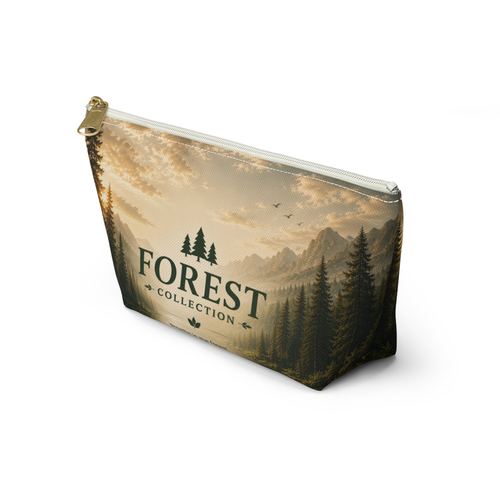 Forest Collection Accessory Pouch — Scenic Mountain & Pine Makeup Bag