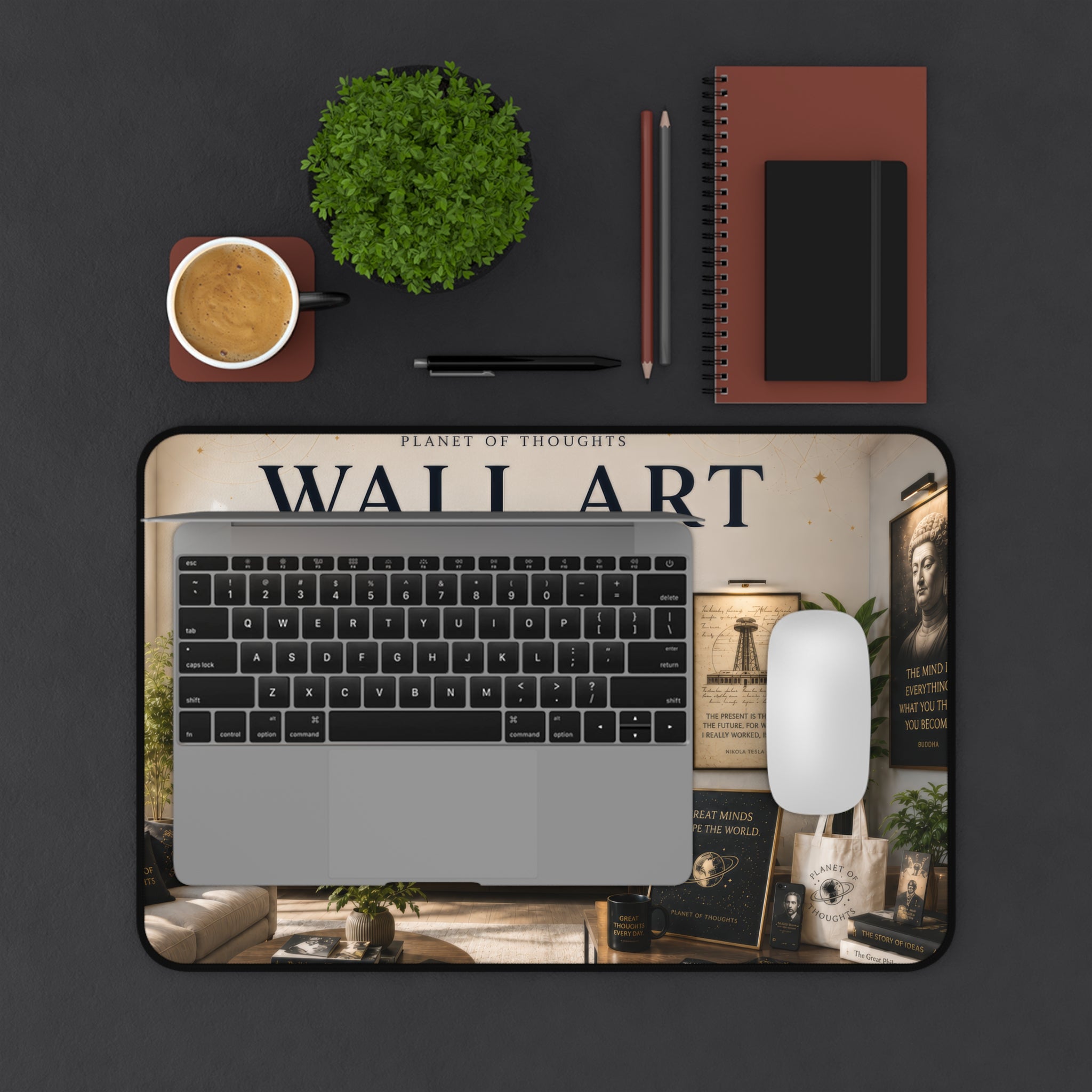 Wall Art Desk Mat - 12*18 — Vintage Philosophers Poster Mousepad Inspirational