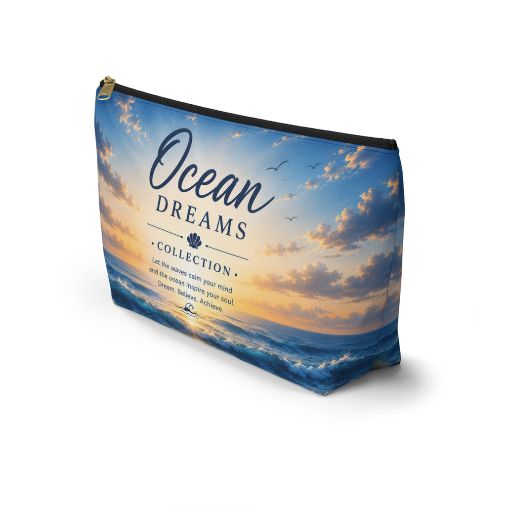 Ocean Dreams Accessory Pouch — Sea Sunset Cosmetic Bag
